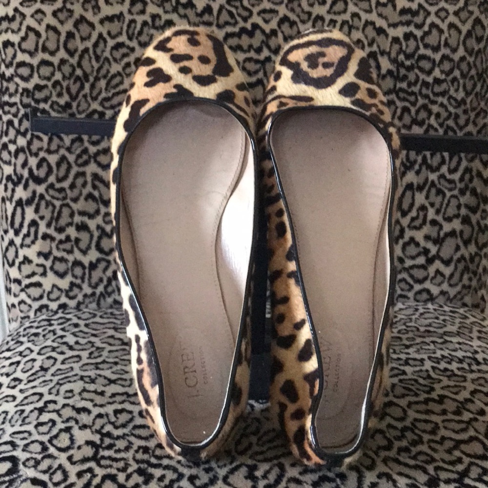 JCrew calf hair ballet flats